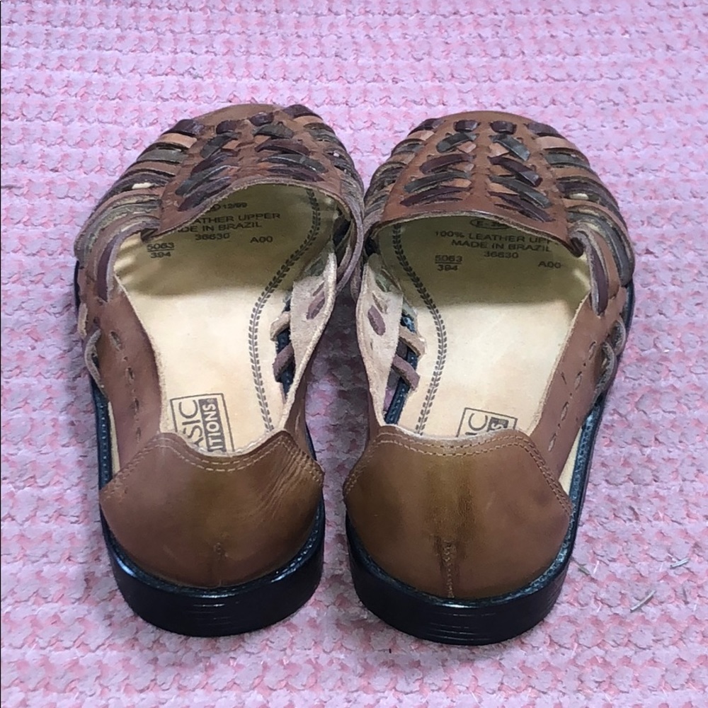 BROWN LEATHER SANDALS - Picture 4 of 4